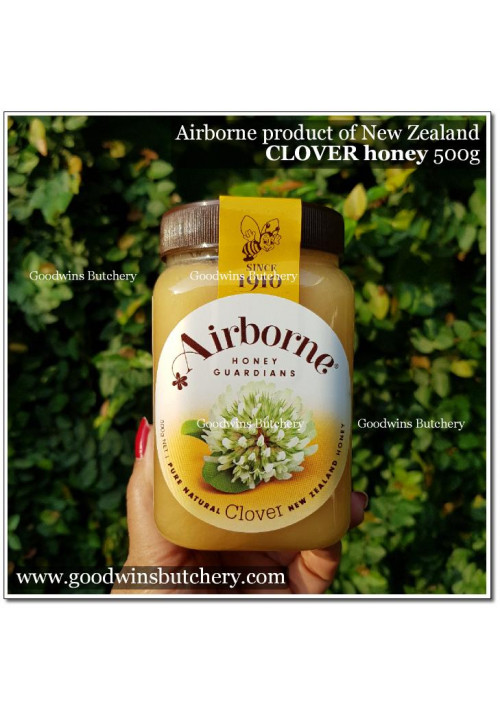 Honey madu Airborne HONEY CLOVER CREAMED New Zealand 500g PREORDER 1-3 Days Notice